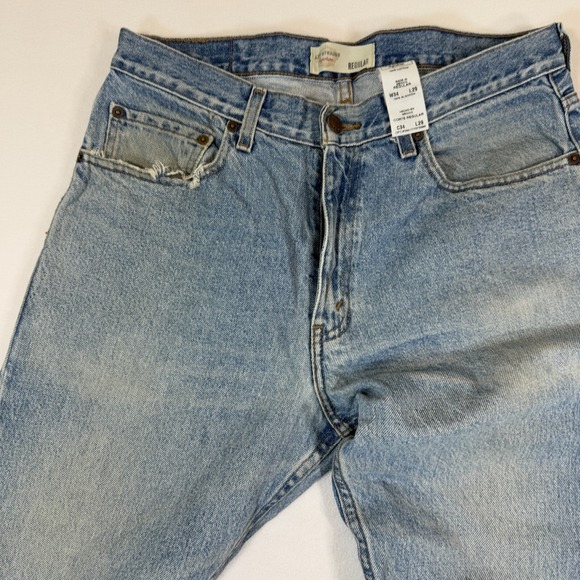 Levis Jeans Men 34X29 Blue Wash Regular Fit 100% Cotton Strauss - Picture 2 of 12